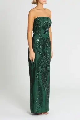 Elle Zeitoune Austin Gown Forest Green Size 12 for rent on The Volte - image 2
