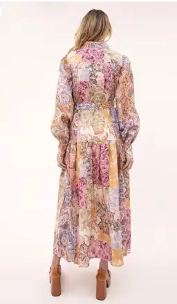 Kachel May Maxi Linen Shirt Dress  for rent on The Volte - image 4