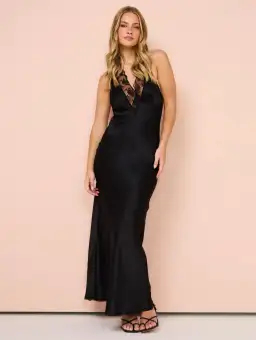 Sir The Label Aries Halter Gown In Black Size 2 / AU 10