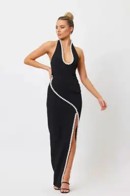 Bianca & Bridgett Laura Pearl Dress Black Size 6 for rent on The Volte - image 1