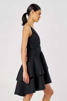 Oroton Tiered Bodice Dress Black Size 8 for rent on The Volte - image 3