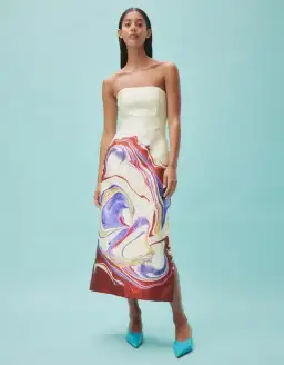 Alemais Luca Corset Midi Dress Multi Size 6