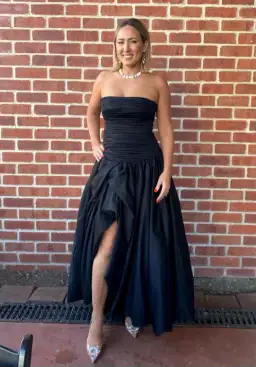 Aje Violetta Bubble Hem Maxi Dress Black Size 10 for rent on The Volte - image 4