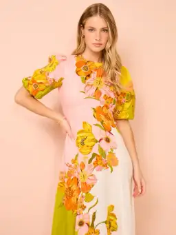 Alemais Silas Midi Dress In Multi Floral Size 14 for rent on The Volte - image 2