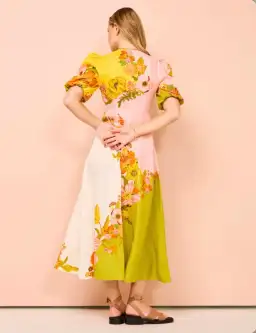 Alemais Silas Midi Dress In Multi Floral Size 14 for rent on The Volte - image 3