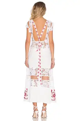 For Love and Lemons Cecelia Maxi Dress White Size 6 for rent on The Volte - image 3