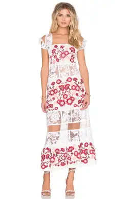 For Love and Lemons Cecelia Maxi Dress White Size 6 for rent on The Volte - image 1
