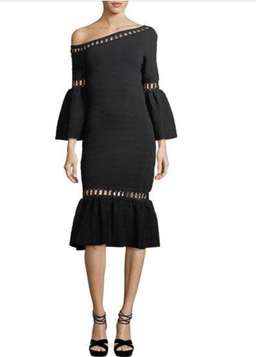 Jonathan Simkhai  Chain Link knit Fit and Flare Midi Dress for rent on The Volte - image 1