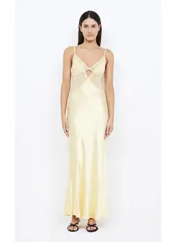 Bec & Bridge Margot V Maxi Dress in Butter Yellow Size 6  for rent on The Volte - image 1