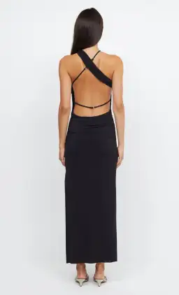 Bec & Bridge Montana Cross Over Asymmetrical Backless Dress in Black Size 6 for rent on The Volte - image 2