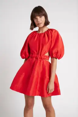 Aje Psychedelia Cutout Mini Dress Red Size 14