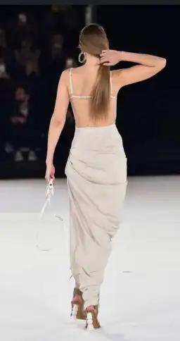 Jacquemus La Robe Saudade Longue Dress Beige Size 8 for rent on The Volte - image 3