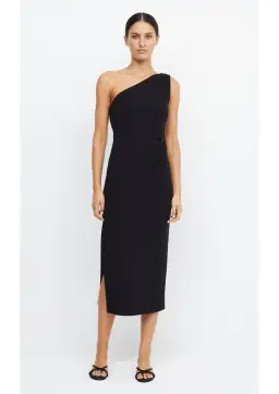 Bec & Bridge Be Mine Asym Midi Dress Black