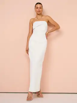 Manning Cartell Fast Forward Strapless Maxi Dress White Size 8 for rent on The Volte - image 1