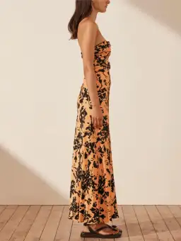 Shona Joy Solare Strapless Cut Out Ruched Dress Print Size 6 for rent on The Volte - image 4