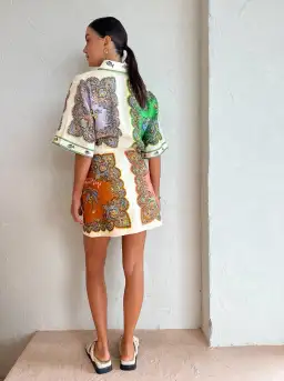 Alemais Trippy Troppo Mini Dress Multi Print Size 6 for rent on The Volte - image 3