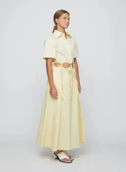 Anna Quan Ondine Cut Out Maxi Dress Sorbet Lemon Yellow Size 8  for rent on The Volte - image 4