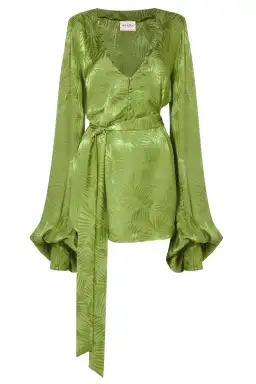 Rat & Boa Harlequin Dress Cypress Green Size L / AU 12 for rent on The Volte - image 4