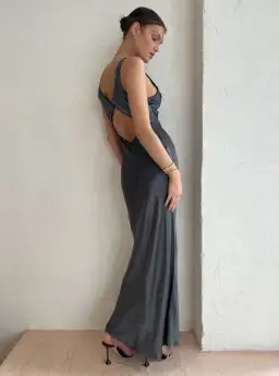 Bec & Bridge Celestial Keyhole Maxi Dress In Gun Metal/Black Size 10 for rent on The Volte - image 2