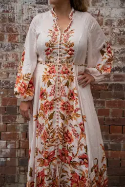 Zimmermann The Vacay Billow Long Dress in Peach Floral Size 4/Au 16  for rent on The Volte - image 5