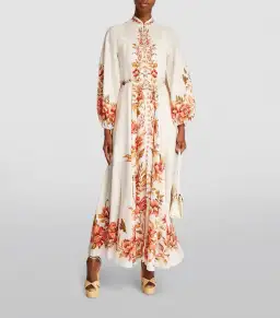 Zimmermann The Vacay Billow Long Dress in Peach Floral Size 4/Au 16  for rent on The Volte - image 6