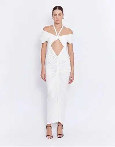 Pfeiffer Ramos Midi Dress Off White Size 10