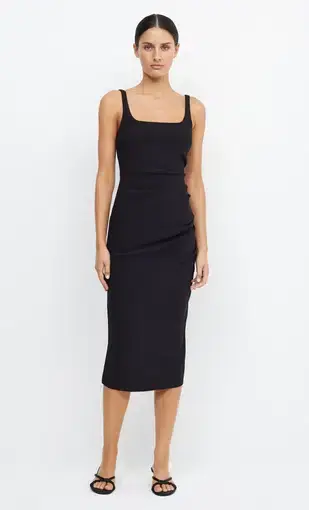 Bec and Bridge Be Mine Square Neck Midi Dress Black Size 12