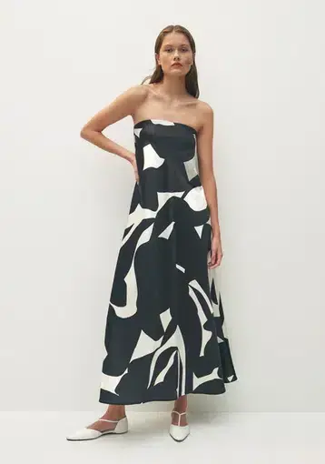 Morrison Zeta Strapless Dress Print Size 8