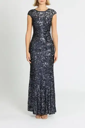 Langhem Katia Sparkle Gown in Navy Size 14