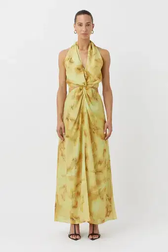 Camilla and Marc Koa Cocoon Maxi Dress Yellow Size 6