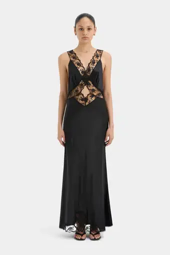 Sir The Label Maxi Aries Dress Black Size AU 10 