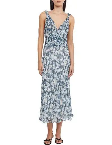 Bec & Bridge Opal V neck Midi Dress Floral Size 8