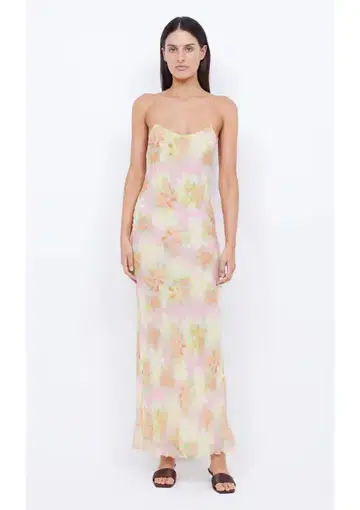 Bec & Bridge Zephy Print Slip Dress in Pink Blossom Floral
Size 8