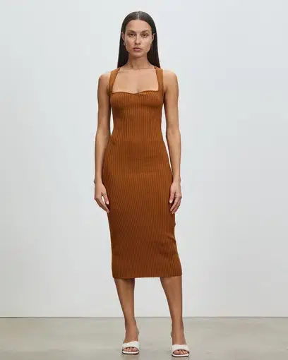 Lover Lily Midi Dress Rust Size 8
