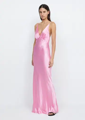 Bec & Bridge Lorelai V Maxi Dress in Candy Pink Size 8