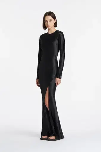 Sir the Label Soleil Long Sleeve Dress Black Size 8 