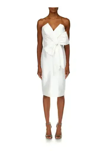 Badgley Mischka Strapless Front Bow Cocktail Dress Size 4/ AU 10