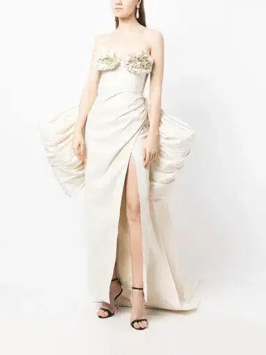 Rachel Gilbert Romy Gown Cream Size 10