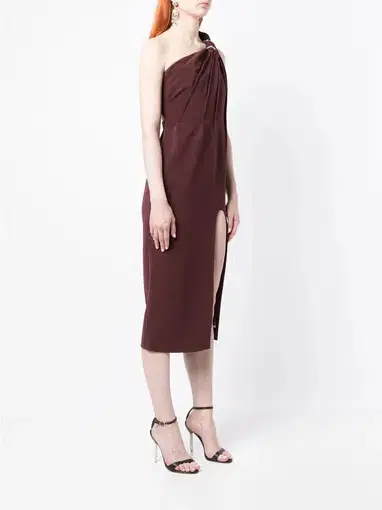 Rachel Gilbert Claudio Dress in Chocolate Brown Size 3 / AU 12