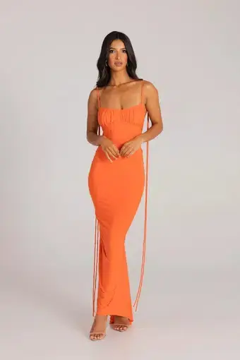 Melani the Label Zahara Dress Orange Size 8