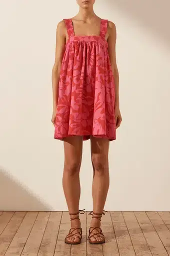Shona Joy Antonia Low Cross Back Mini Dress Floral Size 8