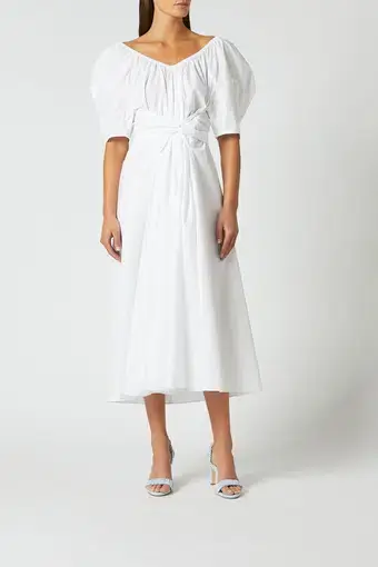 Scanlan Theodore White Cotton Maxi Dress White Size 6