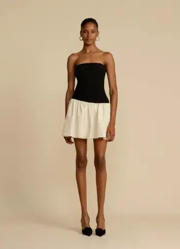 Arcina Ori Celine Mini Dress Black/White Size M/Au 10