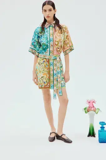 Alemais Dreamer Mini Dress Multi Floral Size 16