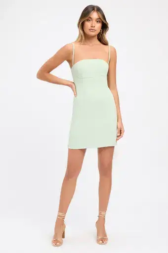 Kookai Oyster Bind Dress Pistachio Green Size 10 