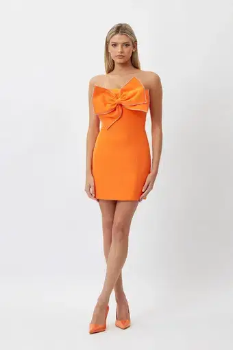 Bianca & Bridgett Rebecca Bow Mini Dress Orange Size 6