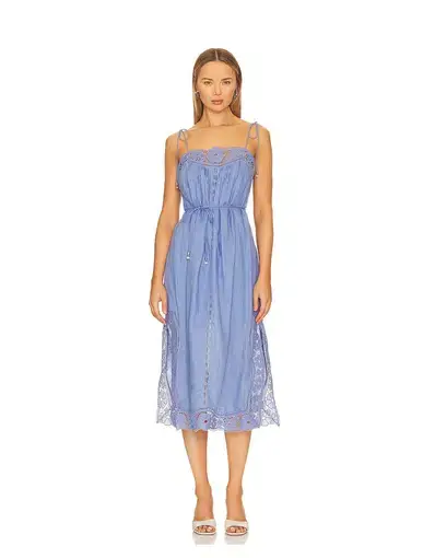 Zimmermann August Broderie Slip Dress Blue Size 1 /AU 10