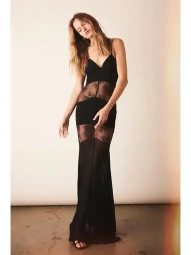 Rat & Boa Venezia Lace Slip Dress in Black Size AU 6