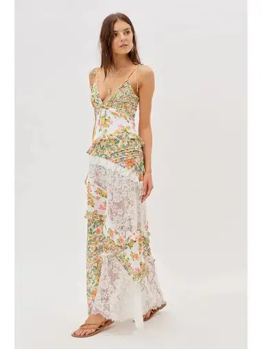 For Love & Lemons Rosalyn Maxi Dress Floral Size AU 8
