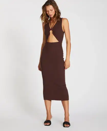 Lover Bambi’s Midi Brown Dress in Brown Size AU 10